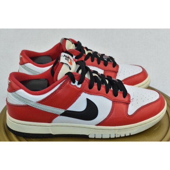 Nike Dunk Low Retro PRM Chicago Split Men Shoes Size 8 White/Red/Black Sneakers - Picture 3 of 10